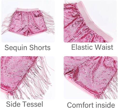 سراويل قصيرة للفتيات من Cilucu مصنوعة من الترتر للأطفال الصغار وحفلات سباركلي صيفية قصيرة للأطفال في عيد الهالوين in Kuwait