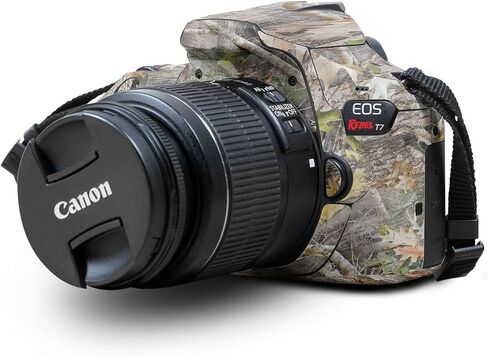 Carbon Fiber Skin Compatible with Canon EOS Rebel T7 Camera - Mono Camo - Premium 3M Vinyl Protective Wrap Decal Cover - Easy to Apply | Crafted in The USA by MightySkins in Saudi Arabia