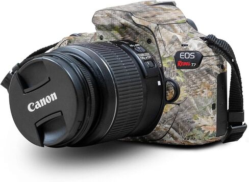 Carbon Fiber Skin Compatible with Canon EOS Rebel T7 Camera - Mono Camo - Premium 3M Vinyl Protective Wrap Decal Cover - Easy to Apply | Crafted in The USA by MightySkins in Saudi Arabia