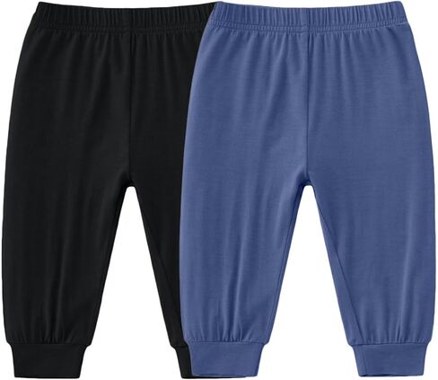 SUZEL Baby Boys Girls Bamboo Viscose Jogger Pants Infant Toddler Bloomers Kids Harem Pants in Kuwait