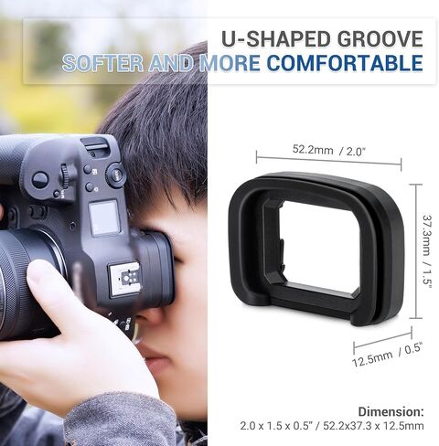 EOS R3 Eyecup Eyepiece, Eye Cup Viewfinder for Canon EOS R3 Camera, Replaces Canon ER-H Eyecup Eyepiece, Soft Silicone Material, Not Affect The Use of LCD Screen in Kuwait