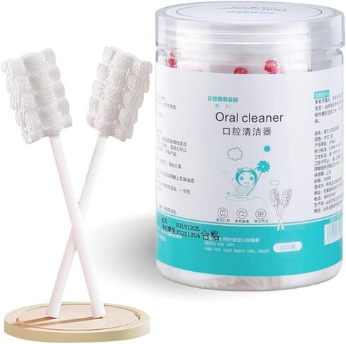 Baby Toothbrush, Baby Tongue Cleaner, Newborn Toothbrush,Baby Tongue Cleaner, Disposable Tongue and Gum Cleaner, Infant Oral Care and Cleaning for 0-36 Month Baby, 40 Count. in Kuwait