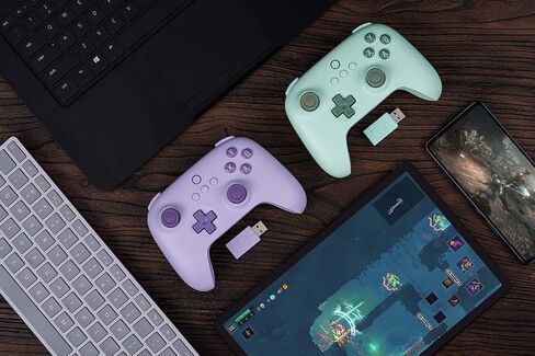 8Bitdo Ultimate 2C Wireless Controller for Windows PC and Android, with 1000Hz Polling Rate, Hall Effect Joysticks and Hall Triggers, and Remappable L4/R4 Bumpers (Purple) in Saudi Arabia