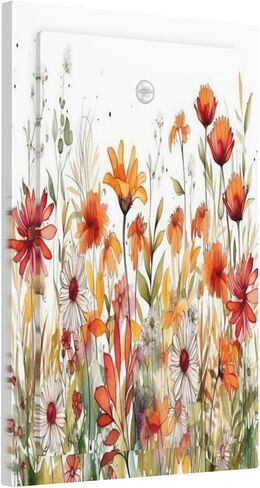 Watercolor Wild Flower Floral 1 Gang Decorative light switch plate Blank Wall Plate No Device Switchplate Electrical Faceplate for Nursery Bedroom Bathroom Decor in Saudi Arabia