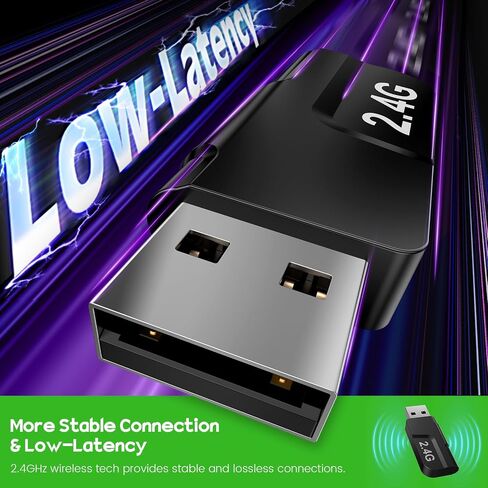 Wireless Gaming Headset with Microphone for PS5, PS4, PC, Switch, Mac, 7.1 Crystal Stereo Bluetooth Headphones, PS5 Headset Wireless 2.4GHz with Lossless Audio, 50 Hr Battery, Cool RGB in Saudi Arabia