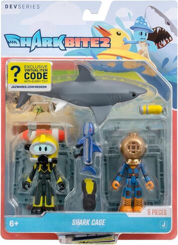 DevSeries Sharkbite 2: Shark Cage Game Pack - Two 2.75-Inch Action Figures with Accessories and Exclusive Virtual Item Code in Saudi Arabia