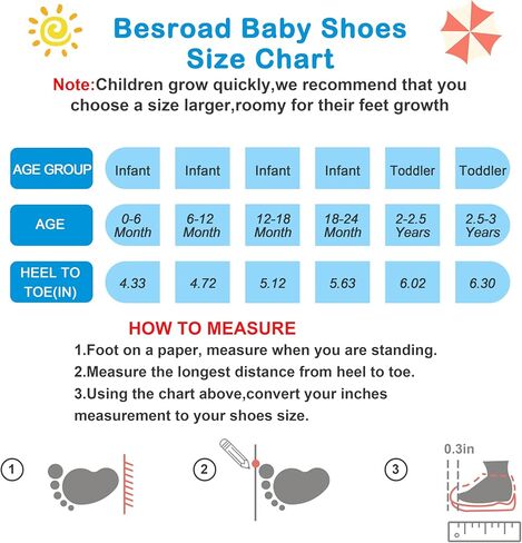 Besroad Baby Shoes Boys Girls First Walking Shoes Infant Crib Shoes Toddler Breathable Lightweight Sneakers with Dual Hook and Loops in Saudi Arabia