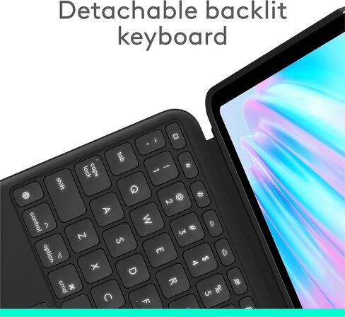 Logitech Combo Touch iPad Air 11-inch (M2) (2024), iPad Air (4th & 5th gen - 2020, 2022) Keyboard Case - Detachable backlit keyboard with kickstand - Midnight Black in Saudi Arabia
