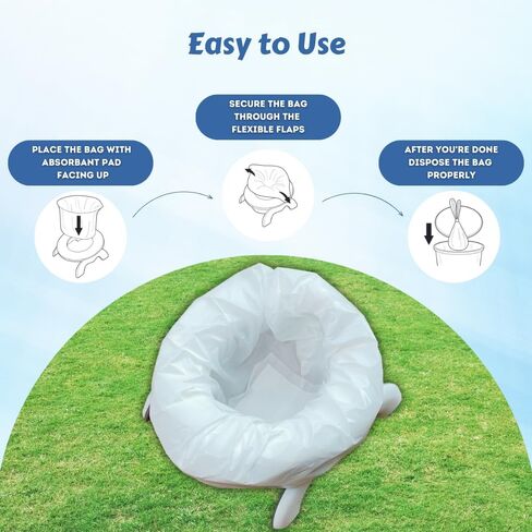 [60 Pack] Disposable Potty Bags Compatible with OXO Tot 2-in-1 Go Potty and Most Potty Chairs, Absorbant Refill Bags for Portable Travel Potty Toilet | Gift 144 Motivational Potty Training Stickers in Saudi Arabia