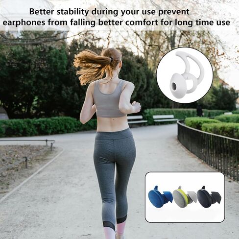 نصائح بديلة لسماعات الأذن من السيليكون، أطراف أذن متوافقة مع Bose Quietcomfort وسماعات رأس رياضية، أطراف مطاطية لسماعات الأذن، 3 أزواج S M L أسود in Kuwait
