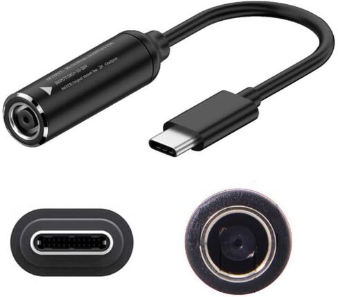 PD65W Lenovo thinkpad Square Mouth DC 11x4.5mm محول إلى كابل شحن USB-C أنثى إلى كابل محول طاقة شاحن من النوع C لأجهزة الكمبيوتر المحمولة، والهواتف المحمولة، والأجهزة اللوحية، وأجهزة الشحن، إلخ in Saudi Arabia
