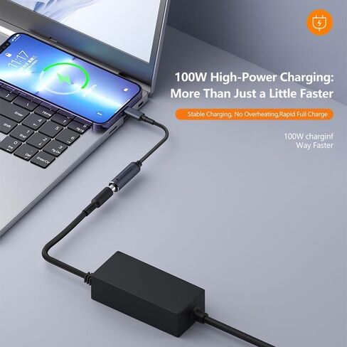 PD65W Lenovo thinkpad Square Mouth DC 11x4.5mm محول إلى كابل شحن USB-C أنثى إلى كابل محول طاقة شاحن من النوع C لأجهزة الكمبيوتر المحمولة، والهواتف المحمولة، والأجهزة اللوحية، وأجهزة الشحن، إلخ in Saudi Arabia