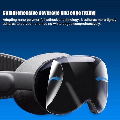 واقي شاشة Apple Vision Pro، طبقة حماية كاملة للشاشة منحنية ثلاثية الأبعاد من البولي يوريثان اللدن بالحرارة (TPU) مرنة عالية الدقة خالية من الفقاعات لصيانة Apple Vision Pro، والصيانة in Saudi Arabia