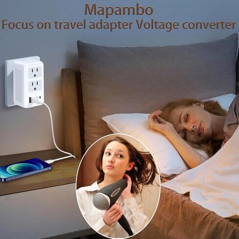 220V to 110V Voltage Converter for US to Europe Worldwide Universal Travel Plug Adapter for Hair Dryer with 2 USB Ports 2 USB C International Power Adapter for EU/UK/AUS Type A C G I in Saudi Arabia