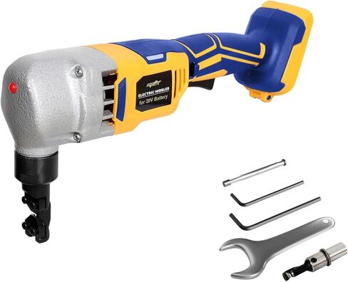 قضم لاسلكي لبطارية Dewalt & Mellif بحد أقصى 20 فولت، قاطعة صفائح معدنية مقاس 18 مع محرك بدون فرشاة بسرعة 1200 دورة في الدقيقة | شفرات بديلة لقطع الألومنيوم والفولاذ المقاوم للصدأ والبلاستيك (أداة عارية، بدون بطارية) in Kuwait