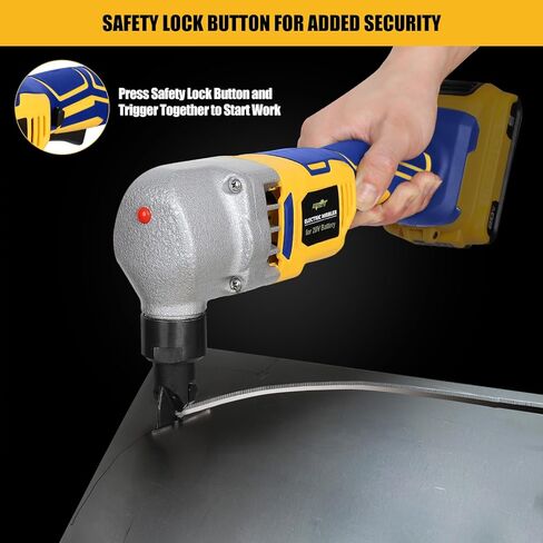 قضم لاسلكي لبطارية Dewalt & Mellif بحد أقصى 20 فولت، قاطعة صفائح معدنية مقاس 18 مع محرك بدون فرشاة بسرعة 1200 دورة في الدقيقة | شفرات بديلة لقطع الألومنيوم والفولاذ المقاوم للصدأ والبلاستيك (أداة عارية، بدون بطارية) in Kuwait