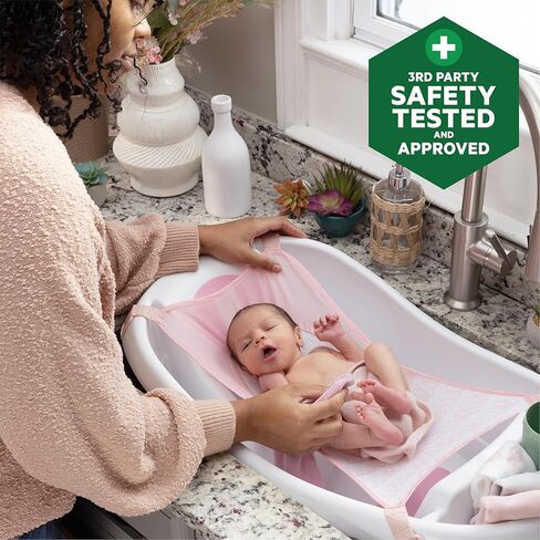 حوض استحمام إنجينيويتي كومفي كلين ديلوكس لحديثي الولادة إلى الأطفال الصغار، من عمر 0 ​​إلى 24 شهرًا، وردي in Kuwait