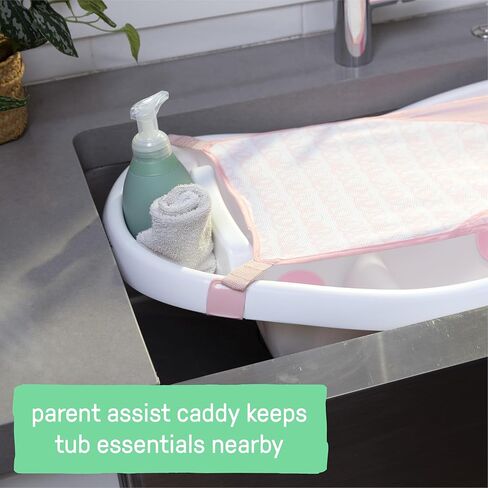 Ingenuity Comfy Clean Deluxe Newborn to Toddler Baby Bathtub, 0-24 Months, Gray in Saudi Arabia