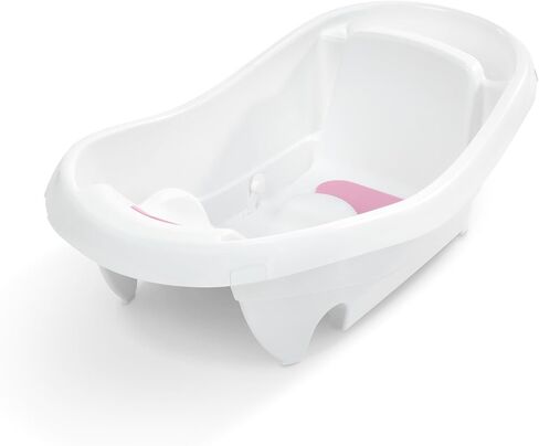 حوض استحمام إنجينيويتي كومفي كلين ديلوكس لحديثي الولادة إلى الأطفال الصغار، من عمر 0 ​​إلى 24 شهرًا، وردي in Kuwait