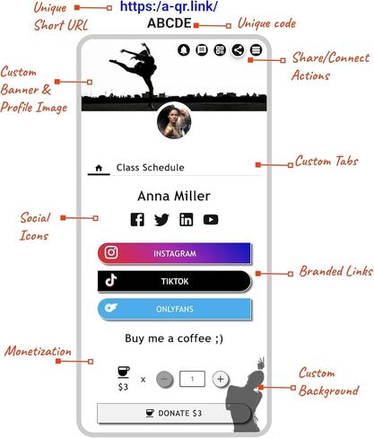سوار معصم ذكي - بطاقة عمل رقمية، رابط حيوي، إعادة توجيه عنوان URL - اضغط على رمز NFC وQR - iPhone وAndroid - بدون اشتراك (أحمر) in Kuwait