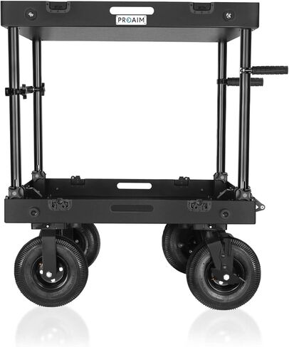 PROAIM Victor Lite 32" Camera Production Cart for Film/Studio/Stage/DIT/Sound/Lighting. Foldable, 440lb Payload. Store & Carry Your Gear Safely. Quick Setup, Smooth Mobility, Foot Brakes in Saudi Arabia