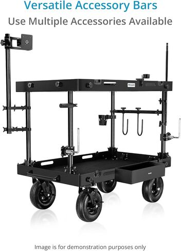 PROAIM Victor Lite 32" Camera Production Cart for Film/Studio/Stage/DIT/Sound/Lighting. Foldable, 440lb Payload. Store & Carry Your Gear Safely. Quick Setup, Smooth Mobility, Foot Brakes in Saudi Arabia