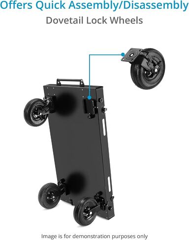 PROAIM Victor Lite 32" Camera Production Cart for Film/Studio/Stage/DIT/Sound/Lighting. Foldable, 440lb Payload. Store & Carry Your Gear Safely. Quick Setup, Smooth Mobility, Foot Brakes in Saudi Arabia