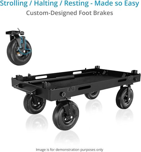 PROAIM Victor Lite 32" Camera Production Cart for Film/Studio/Stage/DIT/Sound/Lighting. Foldable, 440lb Payload. Store & Carry Your Gear Safely. Quick Setup, Smooth Mobility, Foot Brakes in Saudi Arabia