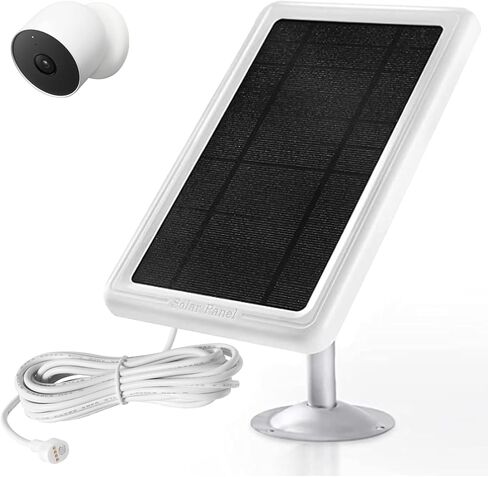 Camera Solar Panel Charger Only Compatible with Google Nest Cam Outdoor or Indoor, Battery - 2nd Generation, 6V4.5W Fast Charging, 13Ft Charging Cable in Kuwait