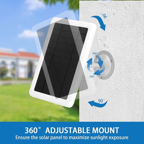 Camera Solar Panel Charger Only Compatible with Google Nest Cam Outdoor or Indoor, Battery - 2nd Generation, 6V4.5W Fast Charging, 13Ft Charging Cable in Kuwait