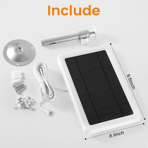 Camera Solar Panel Charger Only Compatible with Google Nest Cam Outdoor or Indoor, Battery - 2nd Generation, 6V4.5W Fast Charging, 13Ft Charging Cable in Kuwait