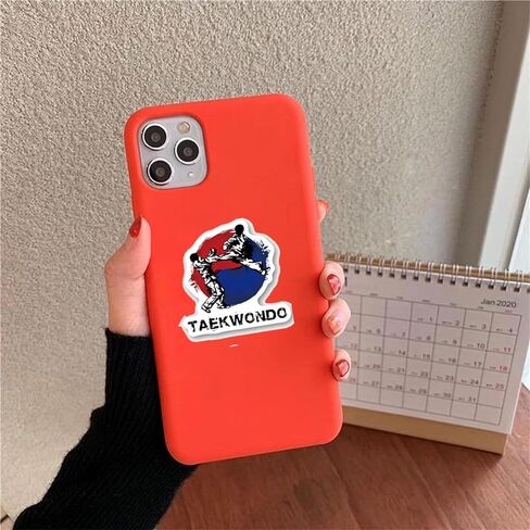 ملصقات التايكوندو، 50 قطعة من ملصقات الحماية الذاتية لحزام التايكوندو الأسود للفنون القتالية لأجهزة الكمبيوتر المحمول وزجاجة المياه وكأس الأمتعة وخوذة لوح التزلج وديكور لوازم الحفلات in Kuwait