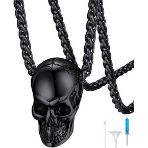 FaithHeart Cremation Urn Necklace for Ashes for Men Women Stainless Steel Memorial Jewelry with Delicate Packaging