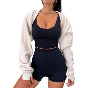 يموسيل سويت شيرت نسائي Y2K مفتوح من الامام باكمام طويلة وغطاء للراس in Kuwait