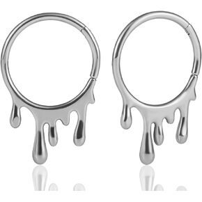 DOEARKO 2PCS Ear Gauges Ear Hangers Weights for Stretched Ear Plugs Body Piercing Tunnels 316L Stainless Steel Hypoallergenic Body Jewelry