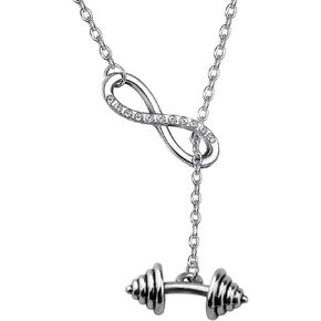 BEKECH Bodybuilding Jewelry Weightlifting Sports Pendant Necklace Fitness Gym Jewelry Bodybuilder Gift Fitness Lover Gift