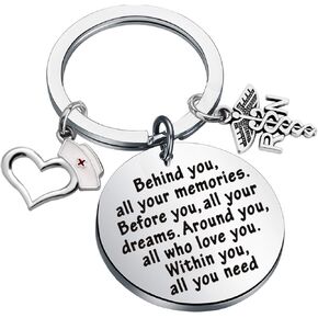 FEELMEM Registered Nurse Keychain RN Keychain RN Gift RN Nurse Nursing Graduation Gift