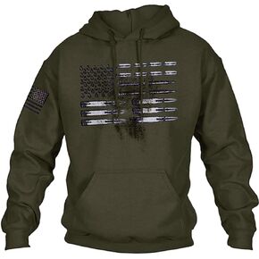 Vdnerjg Mens Hoodies Long Sleeve American Flag Graphic Drawstring Hooded Pullover Sweatshirts in Kuwait