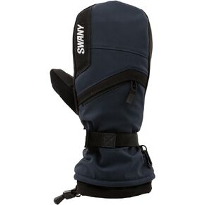 SWANY Men's X-Over Sports Insulated Adjustable Quick-Drying Warm Durable Flexible Leather Winter Mittens