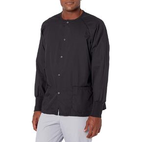 Fashion Seal Healthcare unisex-adult Unisex Black Simply Soft Warm Up Medical Scrubs Jacket