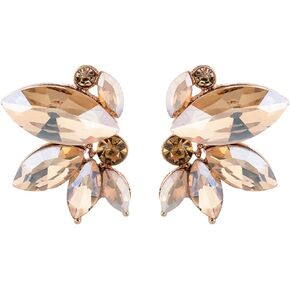 Rhinestone Stud Earrings Vintage Cluster Crystal Stud Earrings, Costume Chandelier Wrap Earrings for Women Girls Wedding