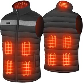 zicencrete Heated Vest For Men Women 6 Heating Areas 3 Levels Lightweight Smart Electric Heated Jackets Battery Not Include