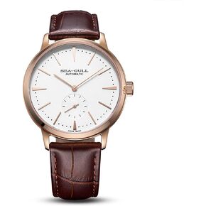 Watch for Men,Minimalist Mens Watches with Leather Strap and Replaced Steel Watch Band (White/Silver)