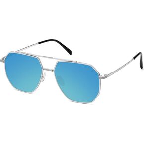Classic Aviator Sunglasses for Women Men Square Oversize Polarized Sunglasses