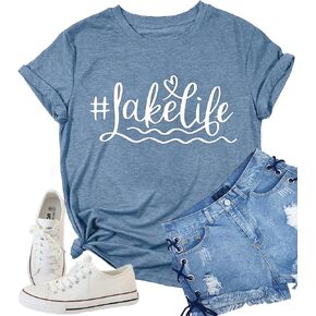 Womens Graphic Tees Funny Sayings Letter Print Casual Top Workout Basic Tunic Shirt