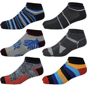 Different Touch 6 Pairs Mens Ankle Athletic Cushion Low Cut Sports Socks
