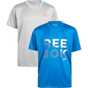 Reebok Boys’ Active T-Shirt – 2 Pack Dry Fit Performance Shirt for Boys – Kids Athletic Sports Tee (8-20)