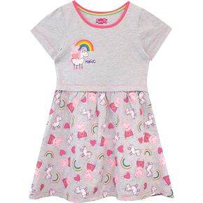 Peppa Pig Girls' Unicorns & Rainbows Dress