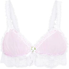 Satini Sissy Frilly Lace Fitted Sheer Bralette