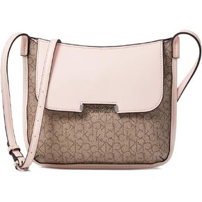 Calvin Klein Danica Crossbody Mini Textured Almond/Taupe/Crystal Pink One Size